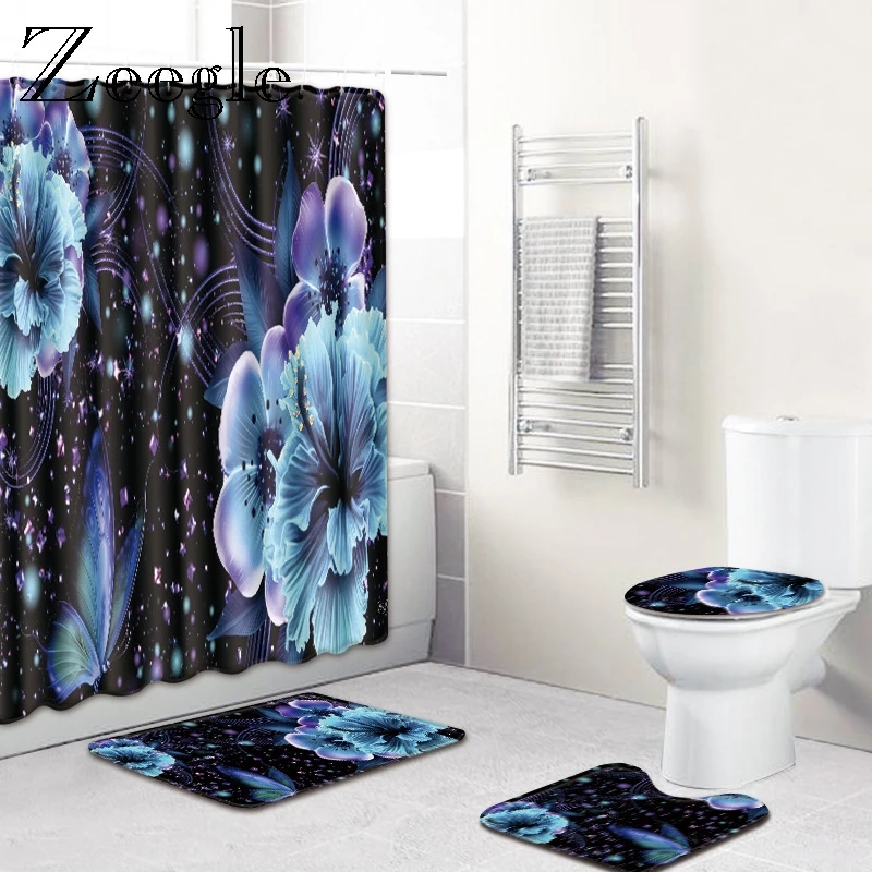 Zeegle 4 Pcs Bath Mats Anti Slip Bathroom Mat Set Coral Fleece Floor Bath Mats Washable Bathroom Toilet Rugs with Shower Curtain
Zeegle 4 Pcs Bath Mats Anti Slip Bathroom Mat Set Coral Fleece Floor Bath Mats Washable Bathroom Toilet Rugs with Shower Curtain
