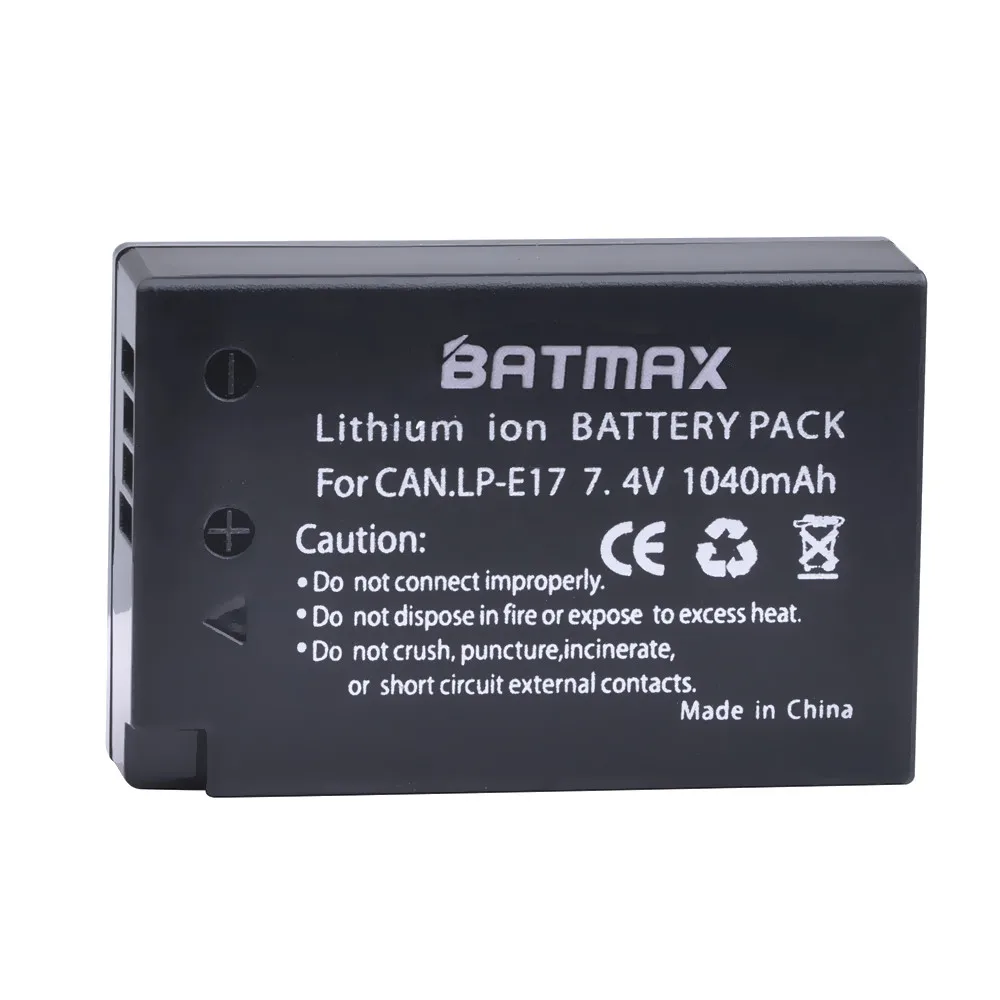 1X1040mAh LP-E17 LPE17 LP E17 Camera Battery bateria for Canon EOS T6i 750D T6s 760D 800D M3 M5 8000D Kissx8i Cameras
1X1040mAh LP-E17 LPE17 LP E17 Camera Battery bateria for Canon EOS T6i 750D T6s 760D 800D M3 M5 8000D Kissx8i Cameras