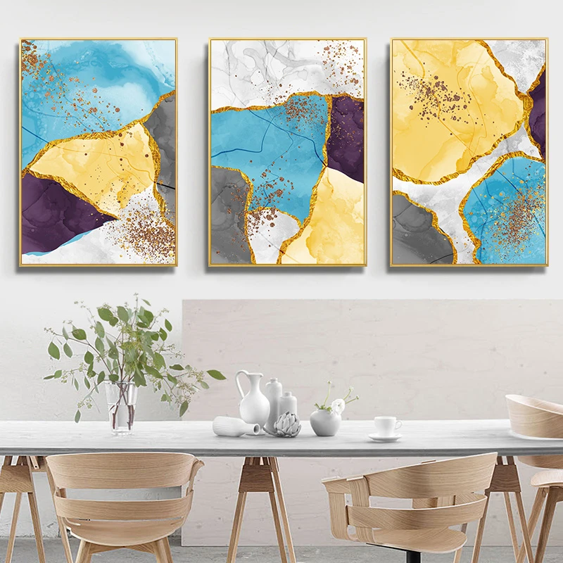Modern Yellow Blue Marble Abstract Canvas Painting Gallery Poster and Print Wall Art Picture for Living Room Interior Home Decor
Modern Yellow Blue Marble Abstract Canvas Painting Gallery Poster and Print Wall Art Picture for Living Room Interior Home Decor