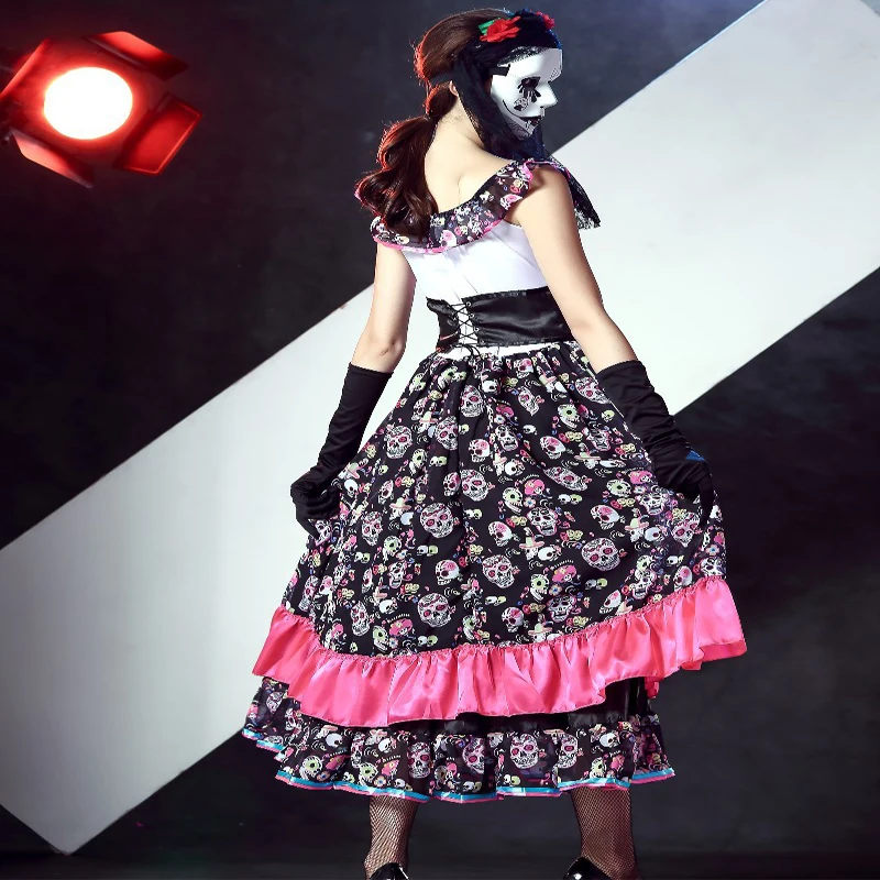Free shipping 2018 women New Halloween skeletons ghosts brides long dress zombie costumes night DS stage costumes for adult
Free shipping 2018 women New Halloween skeletons ghosts brides long dress zombie costumes night DS stage costumes for adult