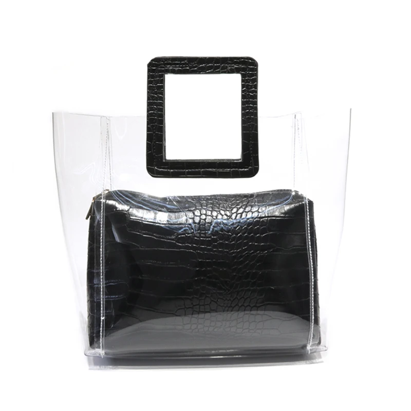 

Сумки для женщин, модная прозрачная Высококачественная композитная сумка из ПВХ, популярная цветная упаковка из искусственной кожи, новинка 2022, женская сумка-шоппер