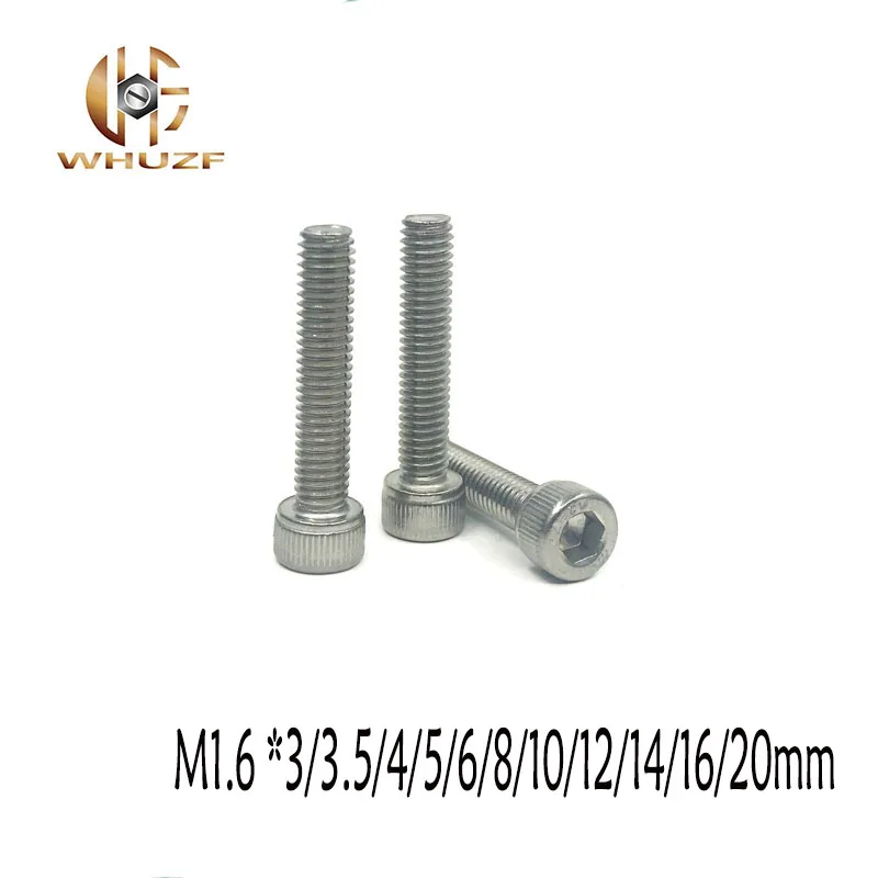 50Pcs M1.6 *3/3.5/4/5/6/8/10/12/14/16/20 304 Stainless Steel Hexagon Socket Head Cap Screws Hex Socket Screw Metric Bike Screw
50Pcs M1.6 *3/3.5/4/5/6/8/10/12/14/16/20 304 Stainless Steel Hexagon Socket Head Cap Screws Hex Socket Screw Metric Bike Screw