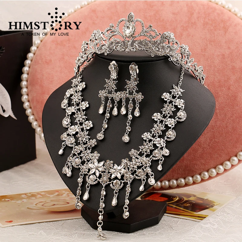 New Arrival Luxurious Vogue Crystal Bridal Jewelry Sets Gorgeous Wedding jewelry Suit Hair Crown Necklace and earring set
New Arrival Luxurious Vogue Crystal Bridal Jewelry Sets Gorgeous Wedding jewelry Suit Hair Crown Necklace and earring set