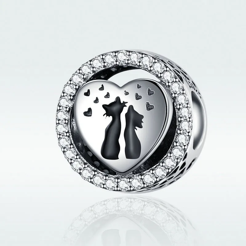 2019 Vintage 925 Sterling Silver Cat Couples Love Heart Charm Fit For Original Silver Women Bracelet & Bangle Scc1188
2019 Vintage 925 Sterling Silver Cat Couples Love Heart Charm Fit For Original Silver Women Bracelet & Bangle Scc1188