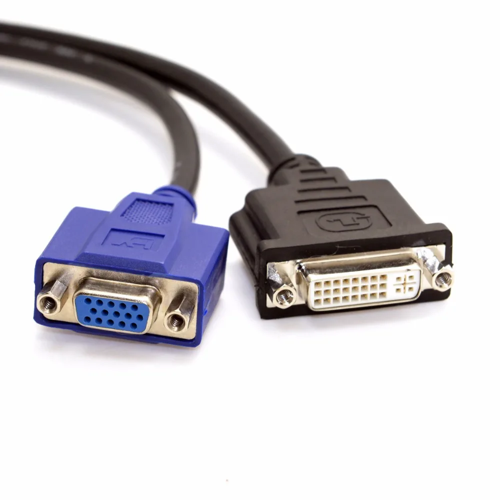 CY DMS-59 Male к DVI 24 + 5 Female & VGA RG 15pin Splitter Extension 15 см | Электроника