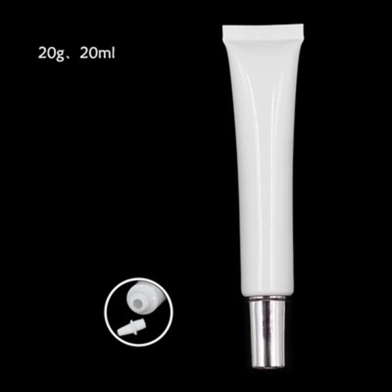 20ML 20G White Plastic Hose with Silver Cap, Medical Cream Tube, Cosmetic BB Cream Eye Cream Packaging Tube, 100pcs/Lot
20ML 20G White Plastic Hose with Silver Cap, Medical Cream Tube, Cosmetic BB Cream Eye Cream Packaging Tube, 100pcs/Lot
