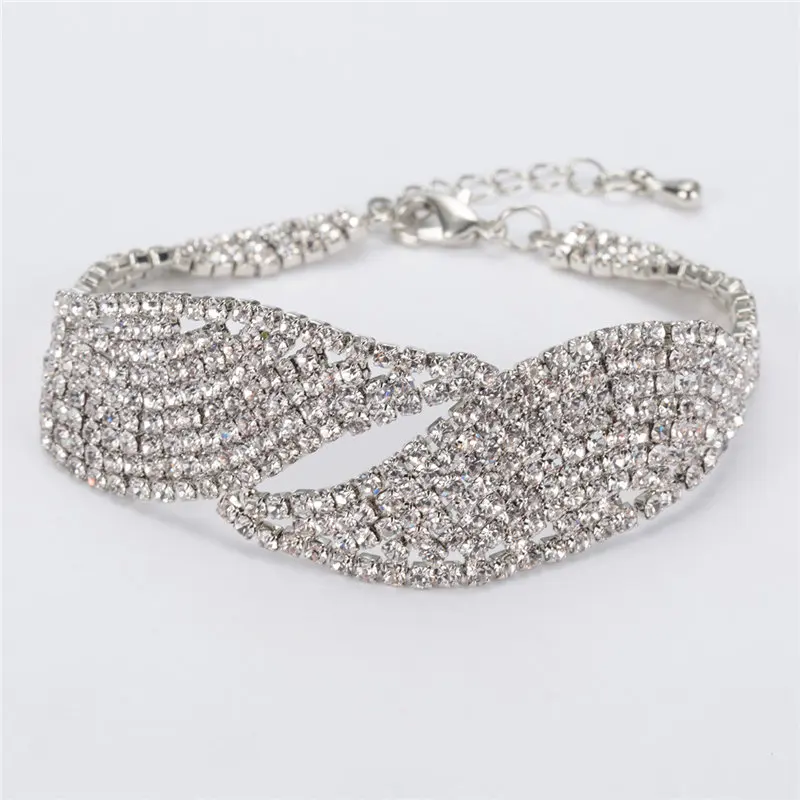 Romantic Charm Silver Color Bracelets for Women Clear Crystal Leaf Bridal Chain Link Bracelets Female Wedding Party Jewelry
Romantic Charm Silver Color Bracelets for Women Clear Crystal Leaf Bridal Chain Link Bracelets Female Wedding Party Jewelry