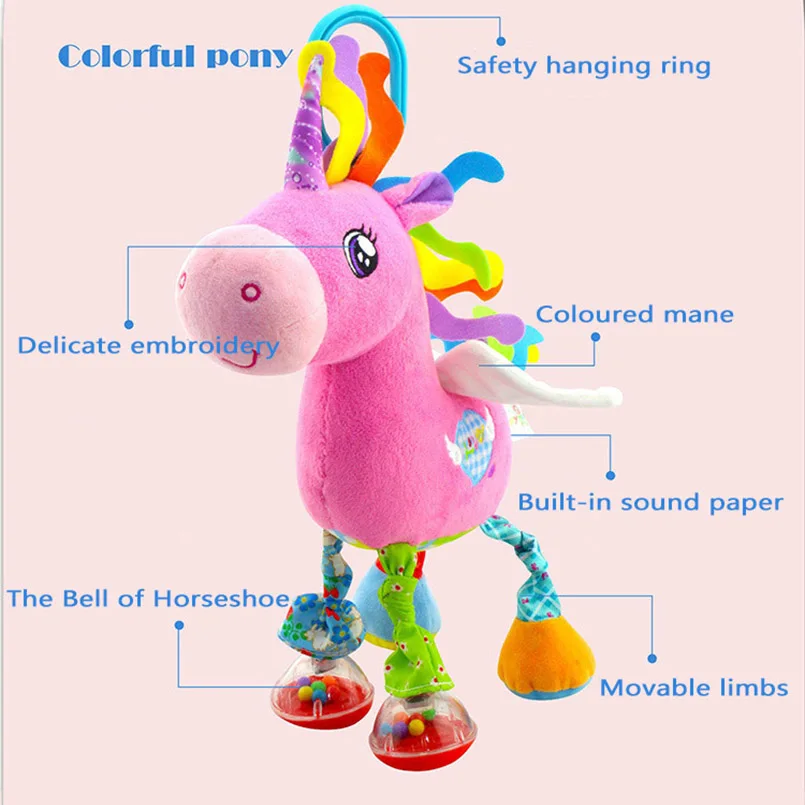 Baby Toys 0-12 Months Plush with Cute Animal Soft and Musical Rattles Infant Bed Bell Rotating Wind Chime Educational Toys
Baby Toys 0-12 Months Plush with Cute Animal Soft and Musical Rattles Infant Bed Bell Rotating Wind Chime Educational Toys