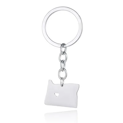 Elfin New Stainless Steel Oregon Map Keychain Silver Color Car Bag Oregon Keyring Map Jewellery Gift
Elfin New Stainless Steel Oregon Map Keychain Silver Color Car Bag Oregon Keyring Map Jewellery Gift