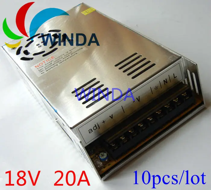 360W switching power supply output DC 18V 20A built-in cooling DC fan security full range DC transformer 110V 220V 10pcs
360W switching power supply output DC 18V 20A built-in cooling DC fan security full range DC transformer 110V 220V 10pcs