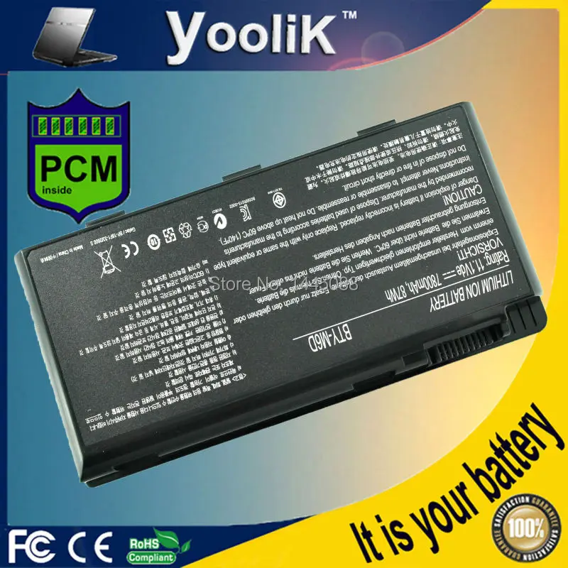Аккумулятор BTY-M6D для ноутбука MSI GT70 E6603 E6603-454 E6603-499 GT60 0NC-004US 0NC-007 GT660R-494US GX60 GT660 GT780R, 7800 мАч
Аккумулятор BTY-M6D для ноутбука MSI GT70 E6603 E6603-454 E6603-499 GT60 0NC-004US 0NC-007 GT660R-494US GX60 GT660 GT780R, 7800 мАч