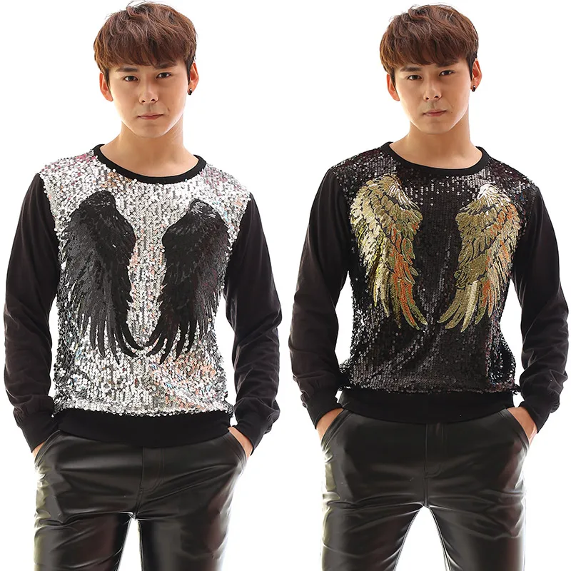 Splice fashion punk slim sexy sequins shirt men long sleeve shirt teenage korean T- shirt mens personality stage singer dance
Splice fashion punk slim sexy sequins shirt men long sleeve shirt teenage korean T- shirt mens personality stage singer dance