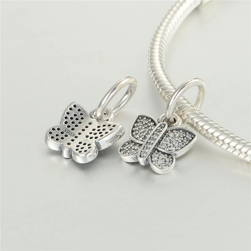 Fits For European Charms Bracelet 925 Sterling Silver Butterfly Dangle Silver Charm With CZ Charm Women Bracelet DIY Jewelry
Fits For European Charms Bracelet 925 Sterling Silver Butterfly Dangle Silver Charm With CZ Charm Women Bracelet DIY Jewelry