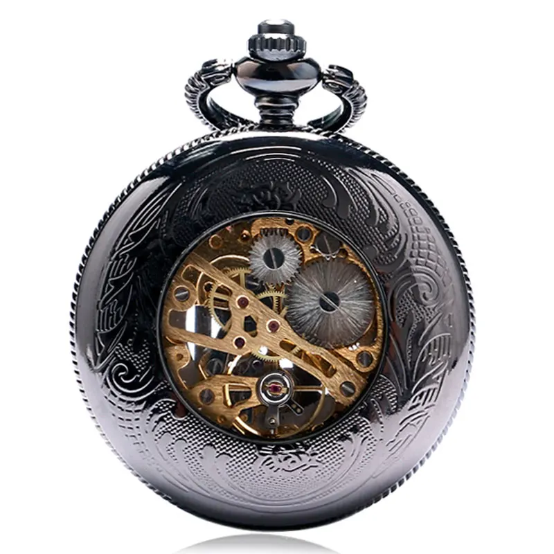 Retro Black Case With Golden DAD Design Mechanical Hand Wind Pocket Watch With Chain Best Gift To Dad/Father
Retro Black Case With Golden DAD Design Mechanical Hand Wind Pocket Watch With Chain Best Gift To Dad/Father