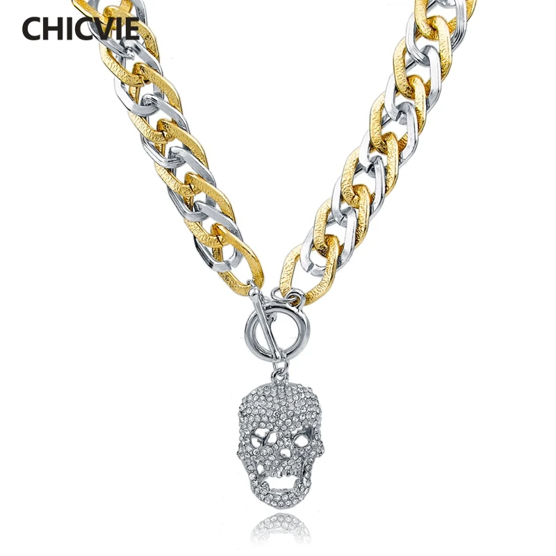 CHICVIE Fashion Silve Skull Necklace Pendant Display Women Jewelry Necklace For Womens & Mens Statement Long Necklaces SNE150784
CHICVIE Fashion Silve Skull Necklace Pendant Display Women Jewelry Necklace For Womens & Mens Statement Long Necklaces SNE150784