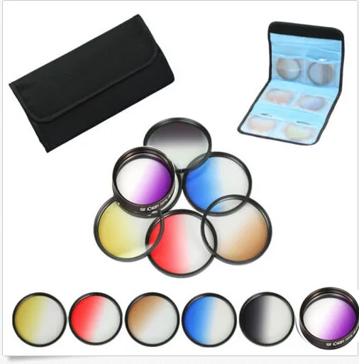 55mm 6pcs Graduated Grey+blue+green+purple+yellow+red Color ND Neutral Density Filter Kit case For canon nikon sony 55 mm lens
55mm 6pcs Graduated Grey+blue+green+purple+yellow+red Color ND Neutral Density Filter Kit case For canon nikon sony 55 mm lens