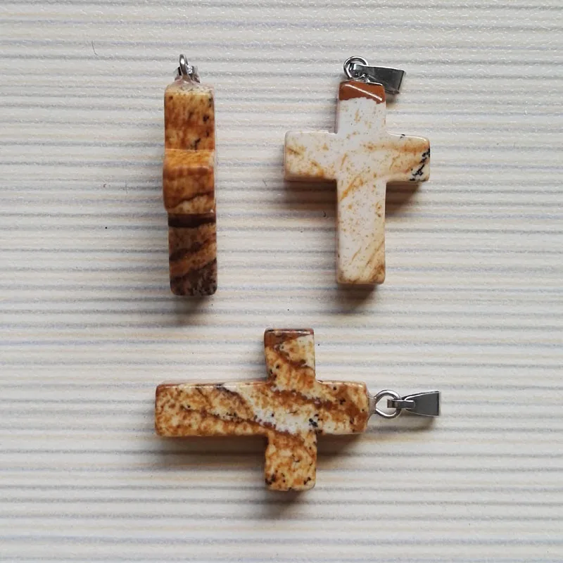 Fashion Cross Picture stone Natural stone pendants for women jewelry making charm Necklace accessories 50pcs/lot free shipping
Fashion Cross Picture stone Natural stone pendants for women jewelry making charm Necklace accessories 50pcs/lot free shipping