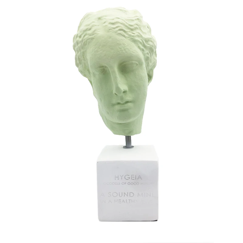 Retro Greece Hygeia Head Portrait Blue Green Face Resin Craft Display for Home Decor Marathon BoyFigurines Desk Adornment
Retro Greece Hygeia Head Portrait Blue Green Face Resin Craft Display for Home Decor Marathon BoyFigurines Desk Adornment