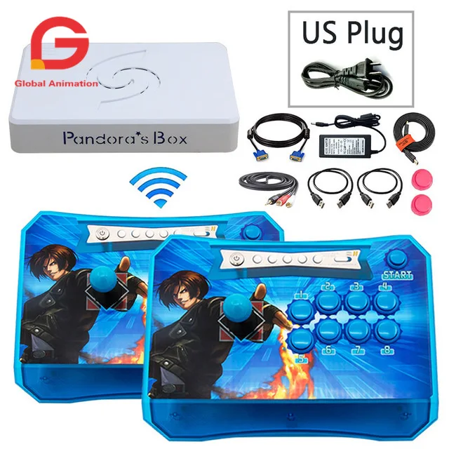 2 игрока Pandora Box 6 1300 в 1 Беспроводной Джойстик Аркада контроллер консоль может