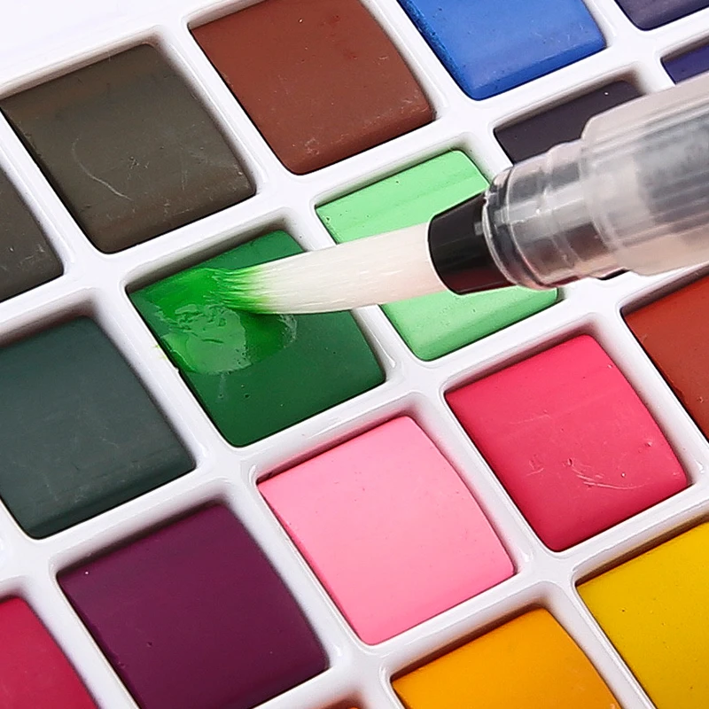 Solid Watercolor Paint Water Brush Pen 12/36 Colors Travel Water Color Pigment Brush Marker Pen Student Art Supplies ZPLN6504
Solid Watercolor Paint Water Brush Pen 12/36 Colors Travel Water Color Pigment Brush Marker Pen Student Art Supplies ZPLN6504