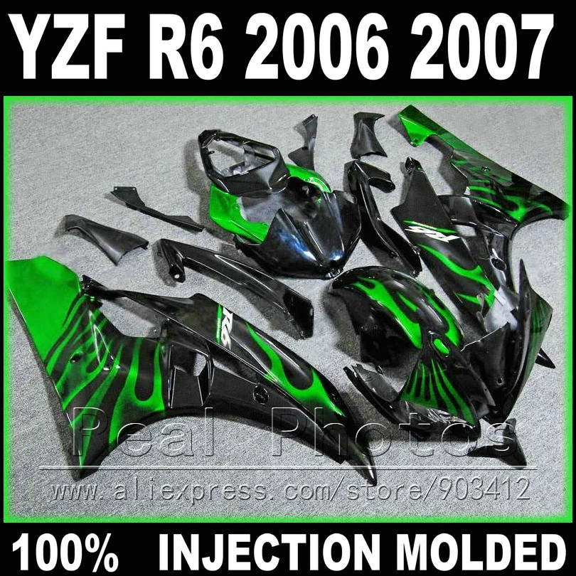 Высокое качество кузова для YAMAHA R6 комплект обтекателей 2006 2007 литья под давлением зеленое пламя в черном 06 07 YZF R6 обтекатели
Высокое качество кузова для YAMAHA R6 комплект обтекателей 2006 2007 литья под давлением зеленое пламя в черном 06 07 YZF R6 обтекатели