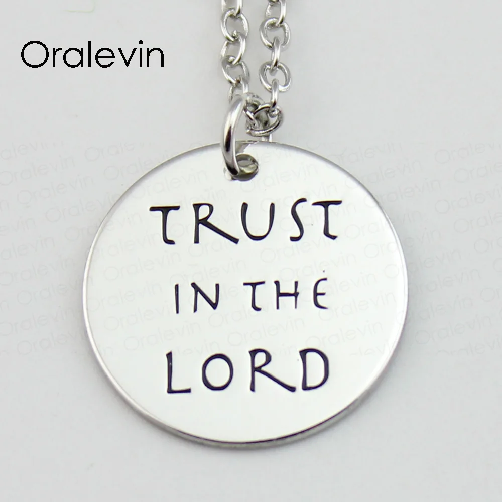 TRUST IN THE LORD Engraved Inspirational Pendant Hand Stamped Necklace Gift Jewelry,#LN578
TRUST IN THE LORD Engraved Inspirational Pendant Hand Stamped Necklace Gift Jewelry,#LN578