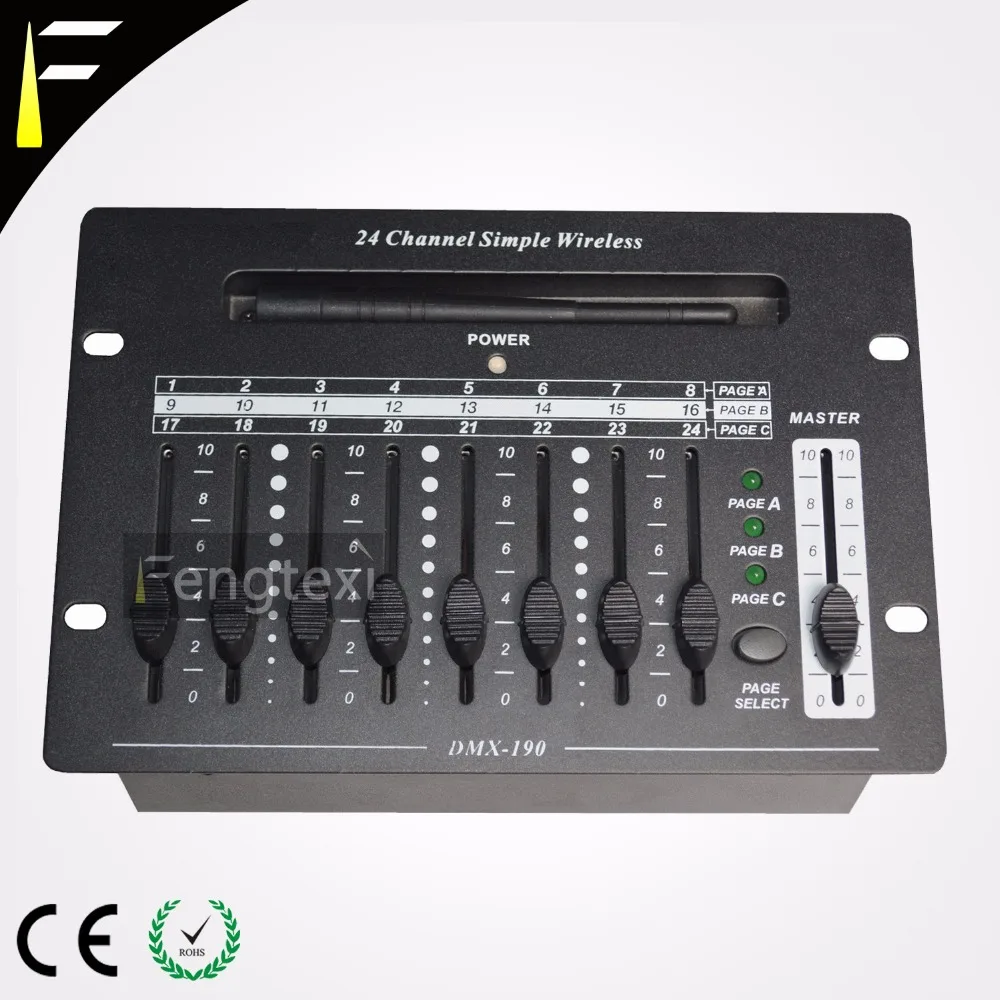 Простая портативная консоль 24 канала с 2.G беспроводным DMX512 приемником DMX