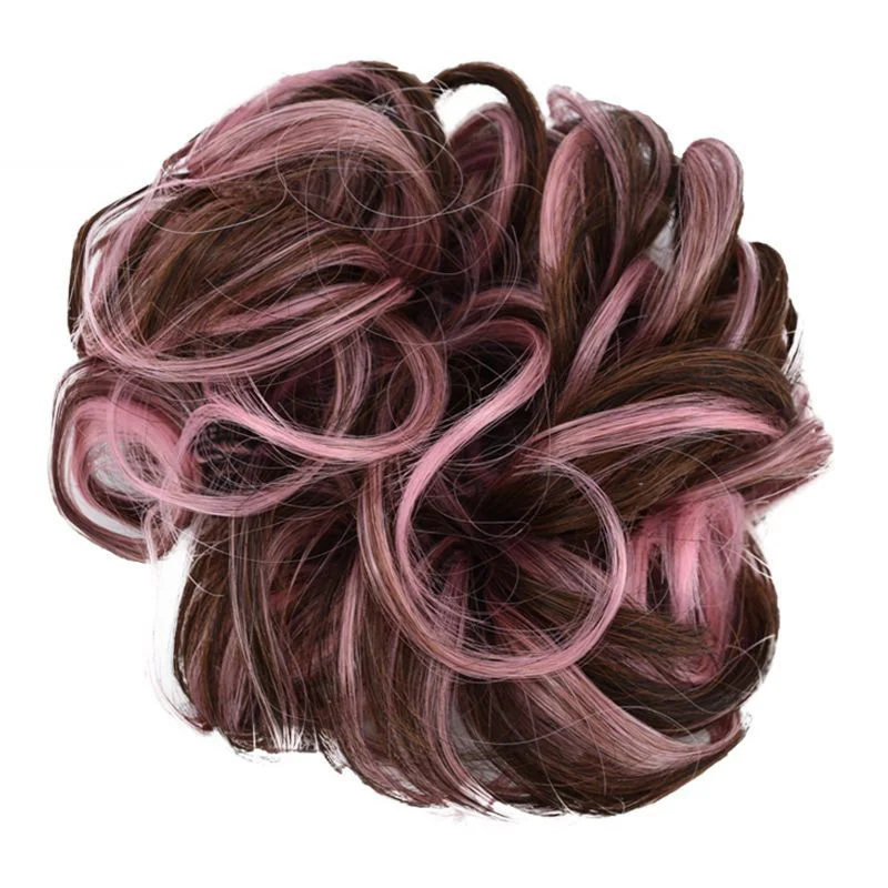 Fashion Women Curly Messy Donut Hair Bun Piece Thick Hairpiece Extension Tools | Красота и здоровье