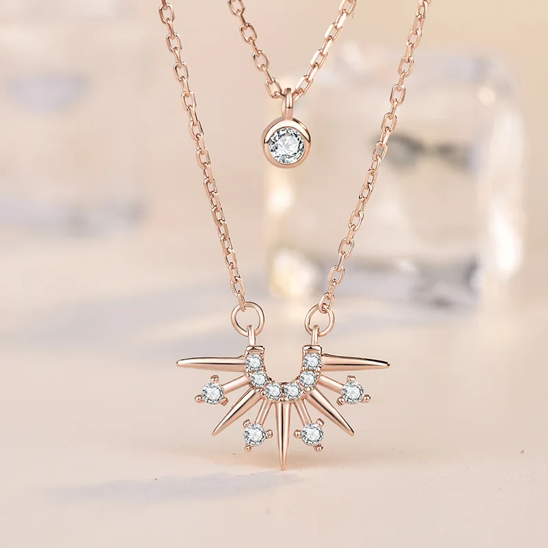 UFOORO New Fashion Summer Sunrise Necklace Micro-inlaid Silver Adjustable Fairy Necklace Remotic Gift Jewelry For Woman
UFOORO New Fashion Summer Sunrise Necklace Micro-inlaid Silver Adjustable Fairy Necklace Remotic Gift Jewelry For Woman