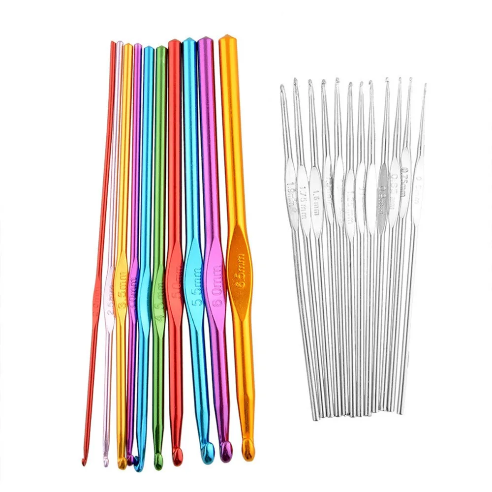 22pcs Crochet Hooks Knitting Needles Set Multi Colored Aluminum Weave Craft with Bag Aluminum Weave
22pcs Crochet Hooks Knitting Needles Set Multi Colored Aluminum Weave Craft with Bag Aluminum Weave