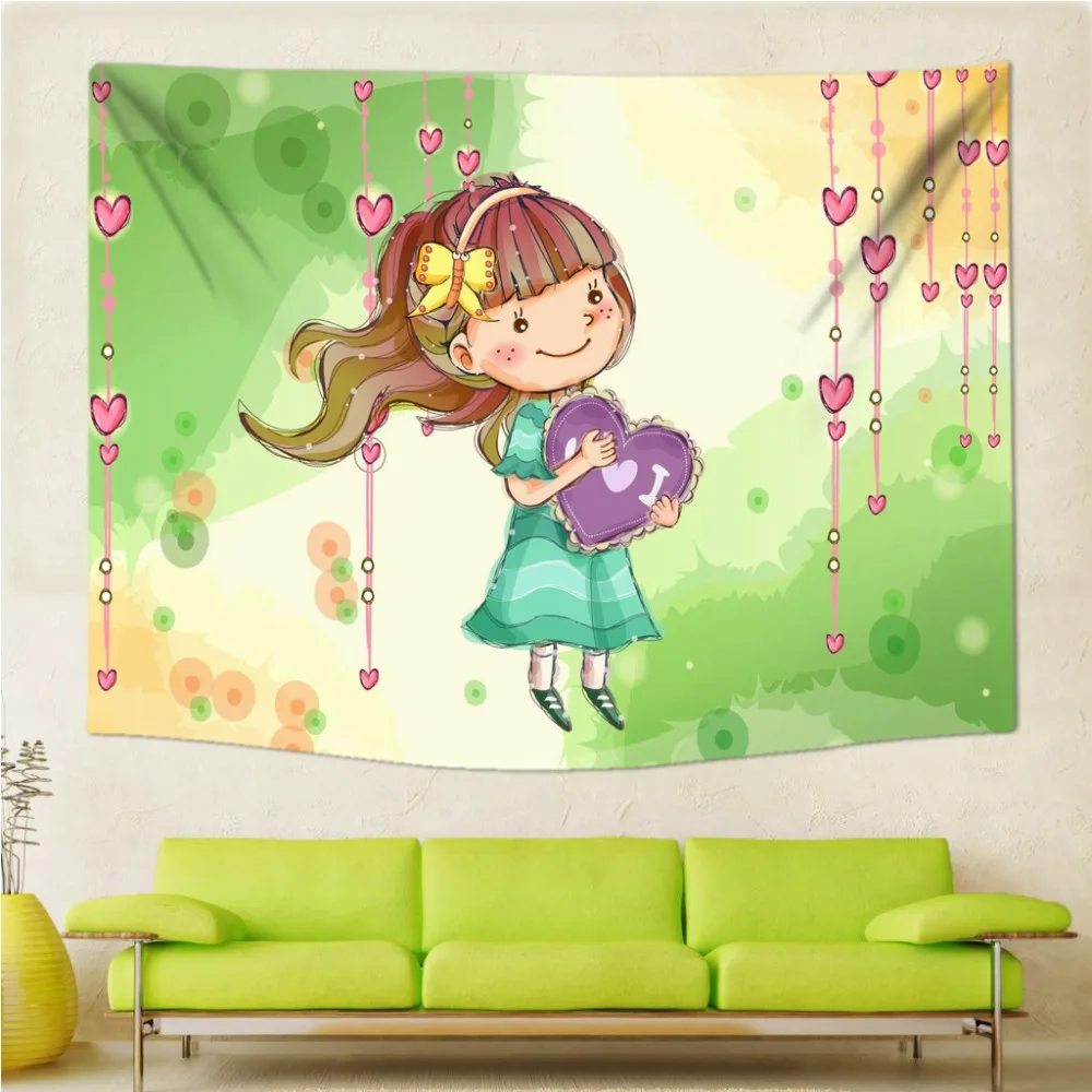 Cartoon Cute Girl Happy Childhood Tapestry Wall Hanging 200x150cm Decor Lovely Child Polyester Curtains Plus Long Table Cover
Cartoon Cute Girl Happy Childhood Tapestry Wall Hanging 200x150cm Decor Lovely Child Polyester Curtains Plus Long Table Cover