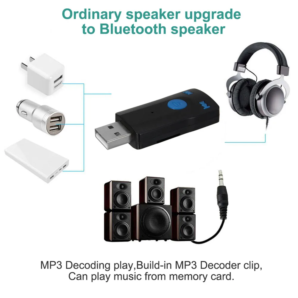 Car Bluetooth Handsfree Kit MP3 Music Audio Receiver 3.5mm Port AUX A2DP Stereo for Speakers UY8
Car Bluetooth Handsfree Kit MP3 Music Audio Receiver 3.5mm Port AUX A2DP Stereo for Speakers UY8