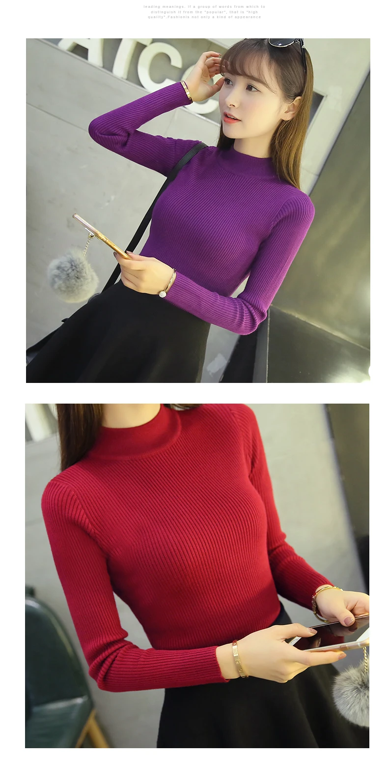 2018 new autumn Winter Women Pullovers Sweater Knitted Elasticity Casual Jumper Fashion Slim Turtleneck Warm Female Sweaters
2018 new autumn Winter Women Pullovers Sweater Knitted Elasticity Casual Jumper Fashion Slim Turtleneck Warm Female Sweaters