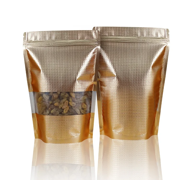 100Pcs/Lot 14*20cm Golden Stand Up Aluminum Foil Lines With Clear Window Zipper Top Pack Bag Coffee Storage Valve Package Bag
100Pcs/Lot 14*20cm Golden Stand Up Aluminum Foil Lines With Clear Window Zipper Top Pack Bag Coffee Storage Valve Package Bag