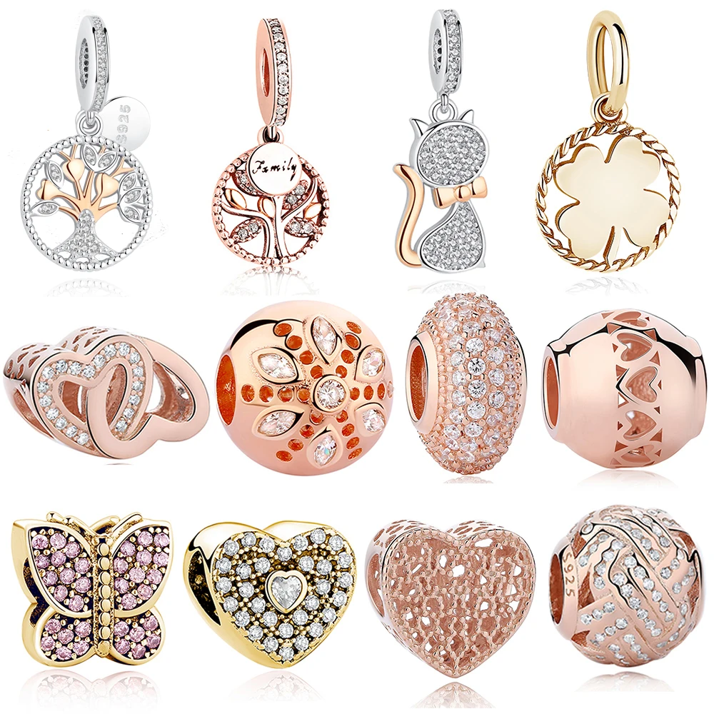 Original 925 Sterling Silver Family Tree Heart Charm Beads Fit Charms Bracelets Rose Gold CZ Beads for Jewelry Making
Original 925 Sterling Silver Family Tree Heart Charm Beads Fit Charms Bracelets Rose Gold CZ Beads for Jewelry Making