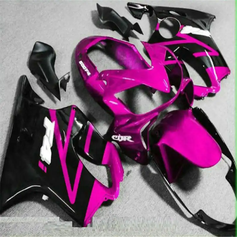 

km 04 06 07 CBR600F4i injection 05 2005 CBR600 F4i CBR 600 F4i pink black 2004 2006 2007 Fairings.Toiletry kits&injection mold