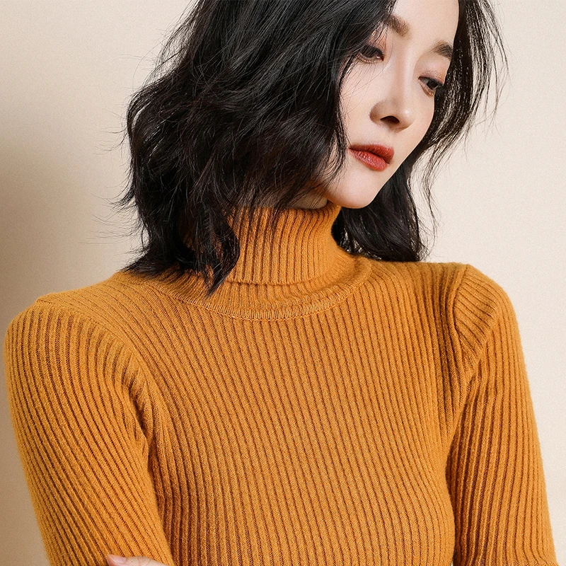 Winter Turtleneck Cashmere Pullovers Long Sleeve Sweaters Women 2018 Spring Wool Solid Slim Sweaters Knitted Jumpers Big Size
Winter Turtleneck Cashmere Pullovers Long Sleeve Sweaters Women 2018 Spring Wool Solid Slim Sweaters Knitted Jumpers Big Size