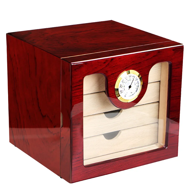 Cigar Humidor Box Cedarwood 4 Drawers (Hold 50 Pcs) Square Red Cabinets Case Holder Cigar Humidifier Father's Day Gift
Cigar Humidor Box Cedarwood 4 Drawers (Hold 50 Pcs) Square Red Cabinets Case Holder Cigar Humidifier Father's Day Gift