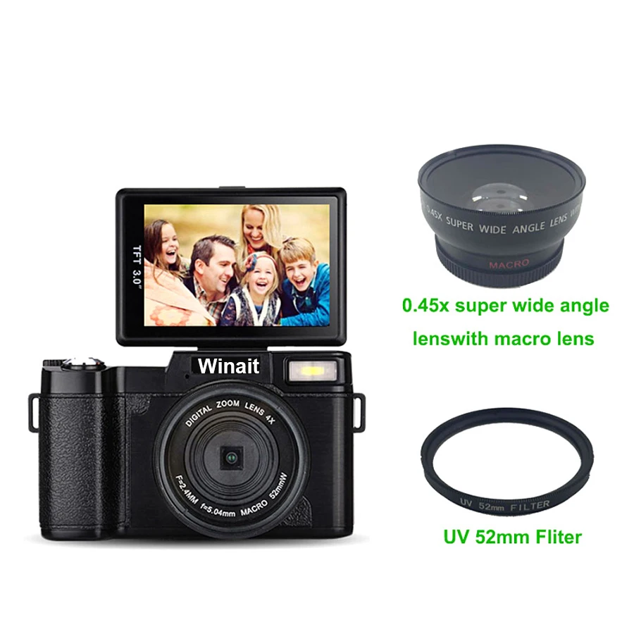 Winait Full hd 1080p SLR similar Digital Video Camera with 3.0'' TFT display, 24 Mega pixels digital camera mini DV
Winait Full hd 1080p SLR similar Digital Video Camera with 3.0'' TFT display, 24 Mega pixels digital camera mini DV