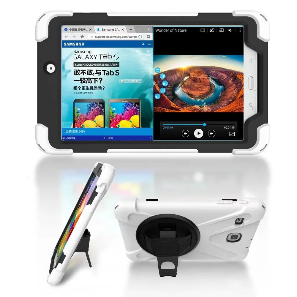 Силиконовый + поликарбонатный чехол-подставка для Samsung Galaxy Tab E 9. 0 T377 T377V T375 чехлы