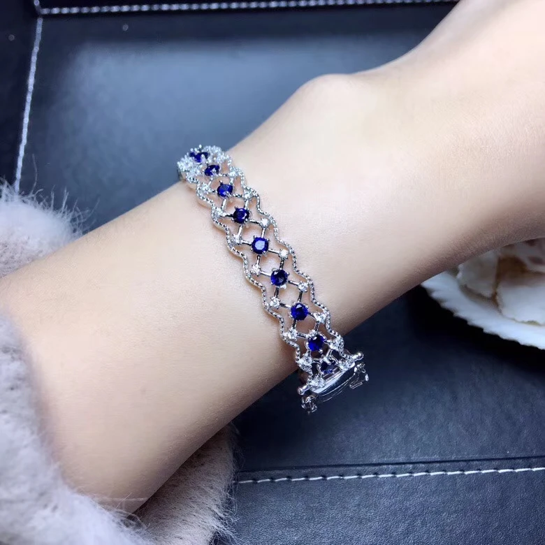 Natural blue sapphire gem Bangles Natural gemstone Bangles S925 silver bracelet ancient Net across women wedding gift jewelry
Natural blue sapphire gem Bangles Natural gemstone Bangles S925 silver bracelet ancient Net across women wedding gift jewelry
