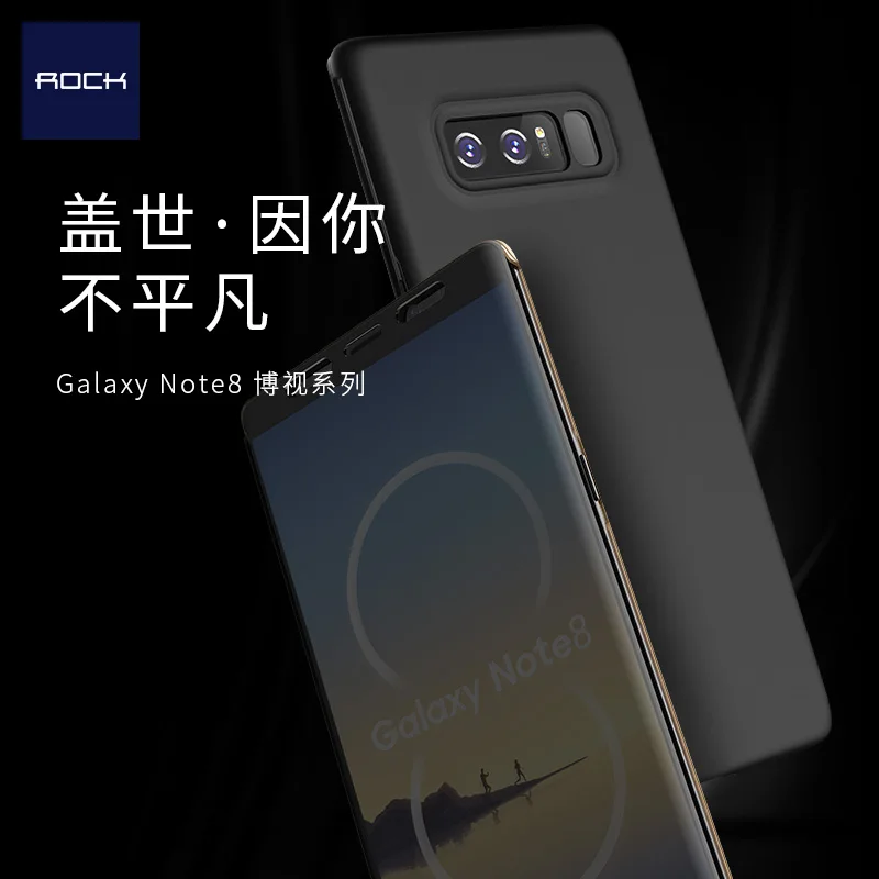 Прозрачный чехол книжка с полным экраном для Galaxy NOTE8 Модный телефона в деловом