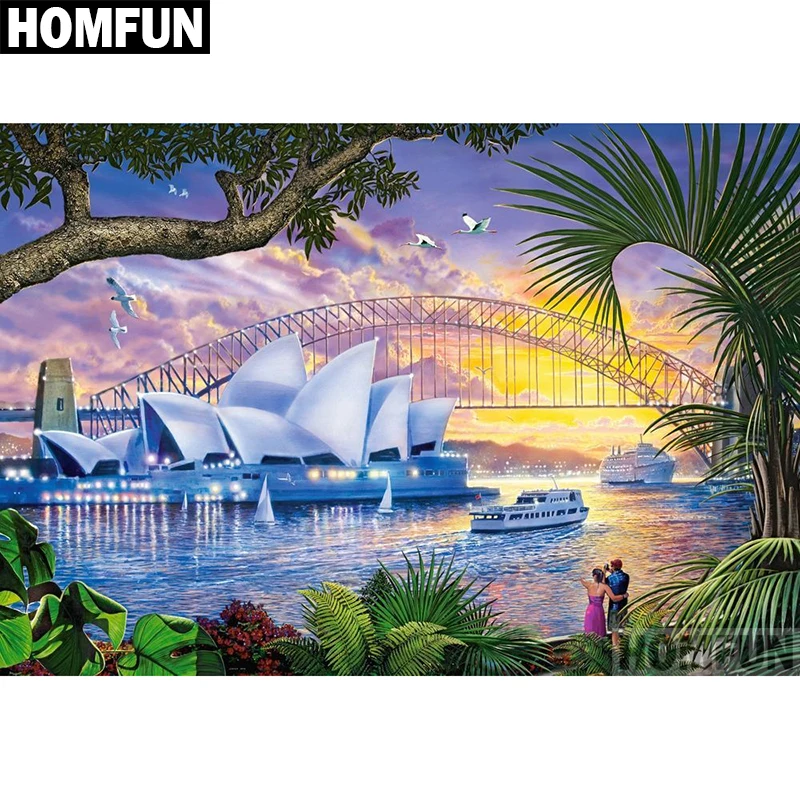 HOMFUN Full Square/Round Drill 5D DIY Diamond Painting "Boat & Bridge" Embroidery Cross Stitch 5D Home Decor Gift A05002
HOMFUN Full Square/Round Drill 5D DIY Diamond Painting "Boat & Bridge" Embroidery Cross Stitch 5D Home Decor Gift A05002