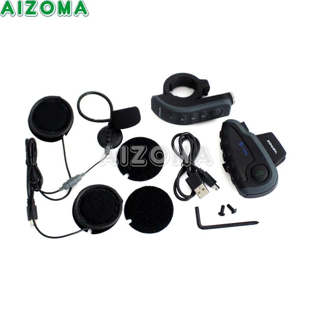 Motorcycle Bluetooth Helmet Headset Intercom Waterproof Headphone Kit 1200M Remote V8 Intercomunicador BT Interphone Speakers
Motorcycle Bluetooth Helmet Headset Intercom Waterproof Headphone Kit 1200M Remote V8 Intercomunicador BT Interphone Speakers