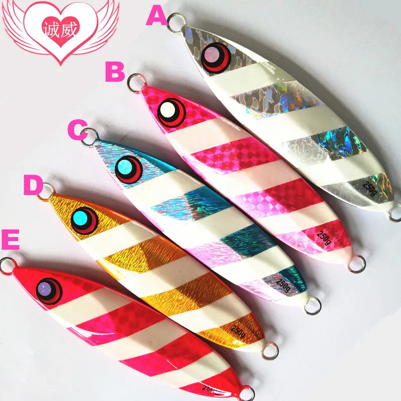 new slow jigging fishing lure lead jig lure sk09-250g glow strips boat fishing lure
new slow jigging fishing lure lead jig lure sk09-250g glow strips boat fishing lure