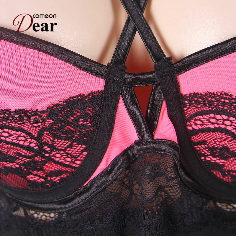 Comeondear Sexy Nightdress Women Sleepwear Black Babydoll With G String Lingerie Thong Lace Erotic Underwear Large Size RA80056
Comeondear Sexy Nightdress Women Sleepwear Black Babydoll With G String Lingerie Thong Lace Erotic Underwear Large Size RA80056