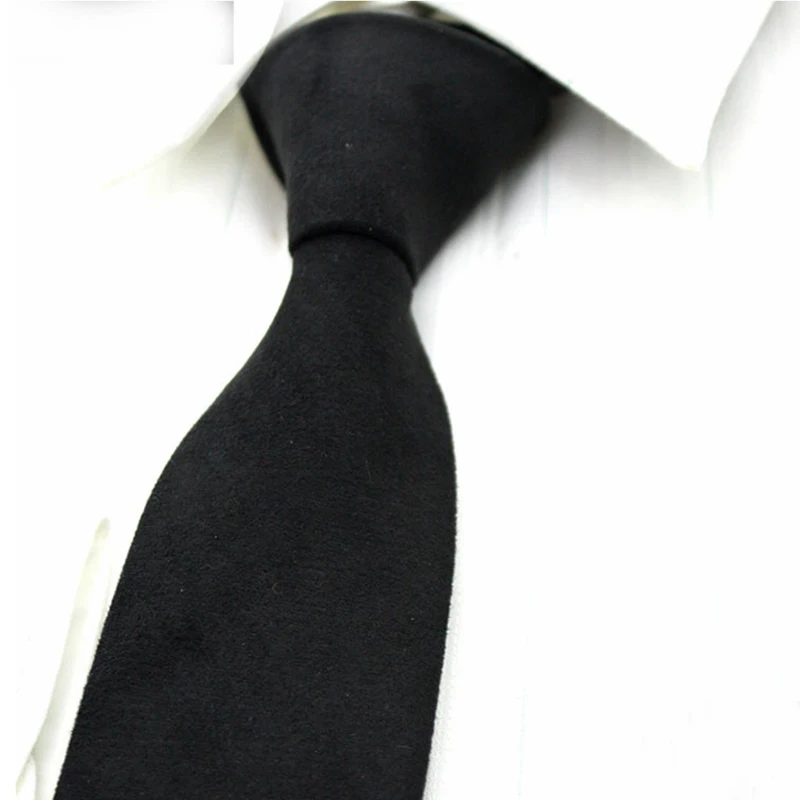 Suede & Cotton Solid Neck Tie Wedding Suit Neckties 6cm Skinny Business Leisure Ties for Men Gravatas Corbatas | Аксессуары для