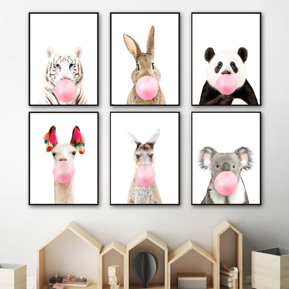 Tiger panda Koala rabbit Llama kangaroo Wall Art Canvas Painting Nordic Posters And Prints Wall Pictures Baby Kids Room Decor
Tiger panda Koala rabbit Llama kangaroo Wall Art Canvas Painting Nordic Posters And Prints Wall Pictures Baby Kids Room Decor