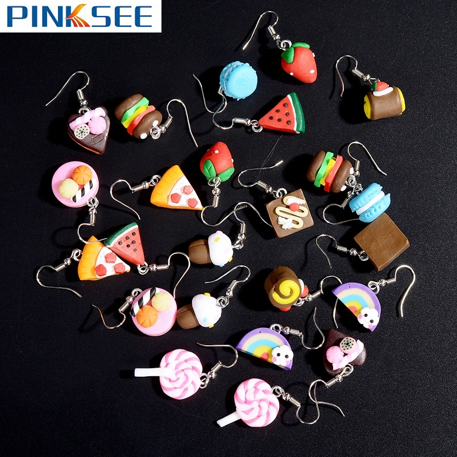 5 Pairs Multi Colors Soft Pottery Dangle/Drop Earrings Cute Cartoon Animals/Food Shaped Hook Earrings Jewelry For Women Girls
5 Pairs Multi Colors Soft Pottery Dangle/Drop Earrings Cute Cartoon Animals/Food Shaped Hook Earrings Jewelry For Women Girls