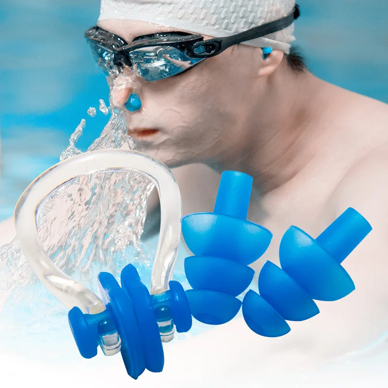 High Purity Soft Silicone swimming Nose clip earplug set earplugs Waterproof Watertight Diving Surf Swimming Pool accessories
High Purity Soft Silicone swimming Nose clip earplug set earplugs Waterproof Watertight Diving Surf Swimming Pool accessories